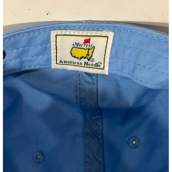 2018 Masters Augusta National American Needle Blue Embroidered Cap Hat Cotton - Picture 6 of 7